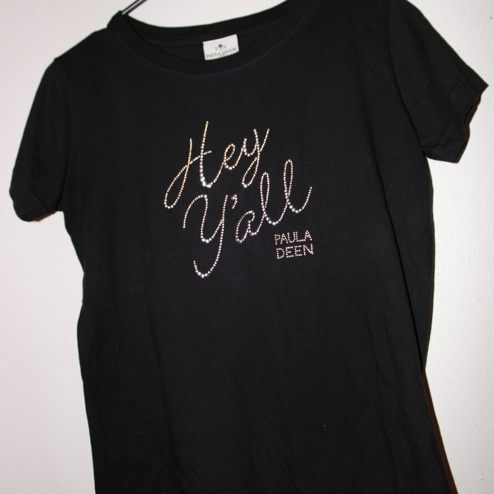 Paula Deen Hey Y'all black T-shirt